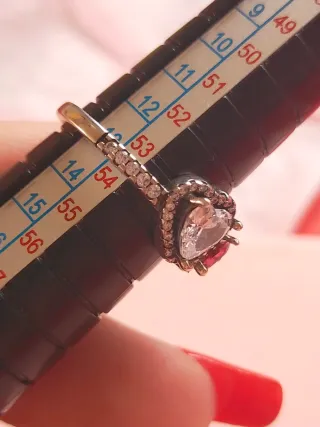 Anillo Pandora Corazones Dobles Talla 54