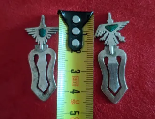 Pareja marcapáginas Plata 925 Navajo Thunderbird