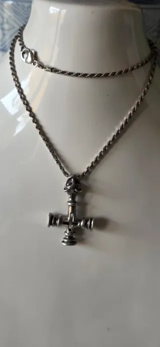 Cruz de plata cadena Noruega