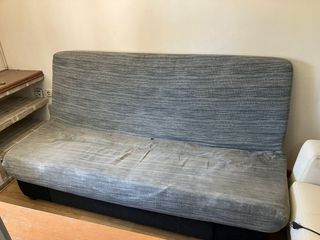 Sofá Cama Gris y Negro