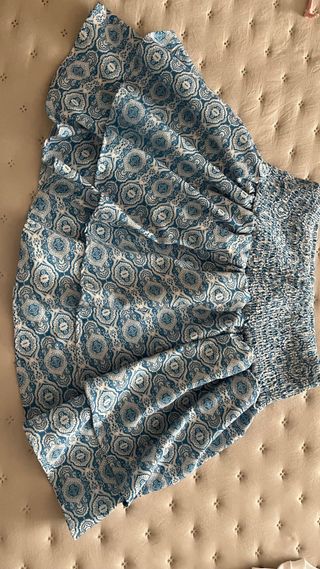 Falda corta verano azul y blanco