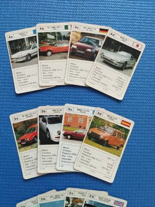 CARTAS COCHES TURISMOS AÑOS 80 - 90