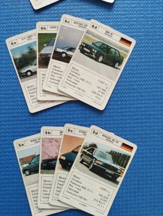 CARTAS COCHES TURISMOS AÑOS 80 - 90