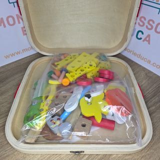 Maletín de herramientas de madera para niños