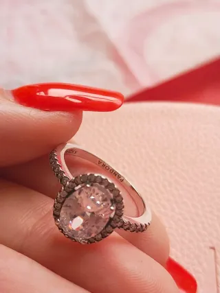 Anillo Pandora Ovalado con Circonitas 14/54