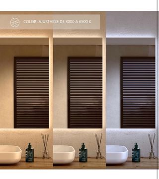 Espejo Baño LED Antivaho 100x70 cm