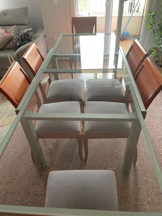 Mesa Comedor Extensible + 6 Sillas
