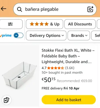 Bañera Bebé Plegable Azul