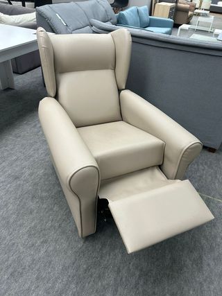 Sillón Reclinable Polipiel Beige
