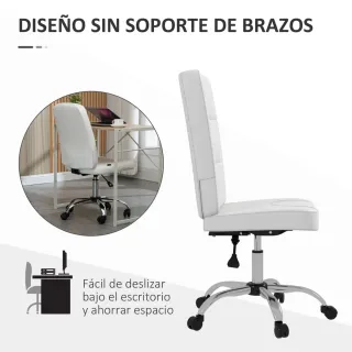 Silla de Oficina Giratoria Blanca