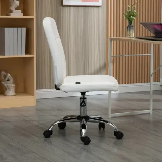 Silla de Oficina Giratoria Blanca