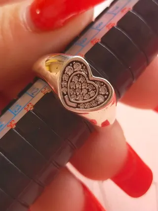 Anillo Pandora Corazón con Circonitas