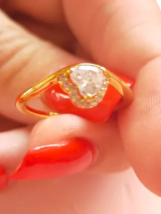 Anillo Pandora Corazón Dorado