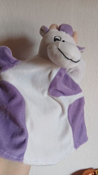 Marionetta Mucca Viola Peluche
