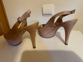 Zapatos de tacón abiertos Piel Unisa