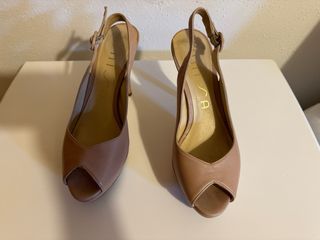 Zapatos de tacón abiertos Piel Unisa