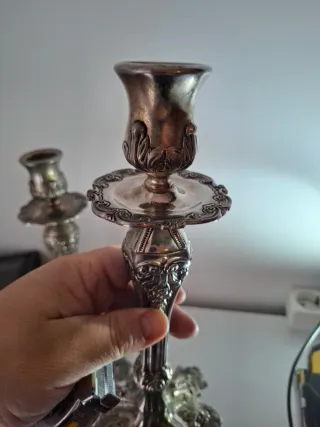 Pareja de Candelabros Vintage Estilo Barroco