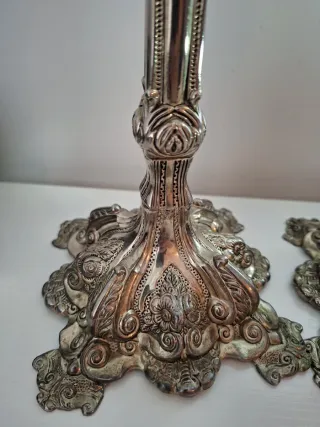 Pareja de Candelabros Vintage Estilo Barroco