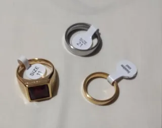 Lote 3 Anillos Acero Inoxidable Hombre