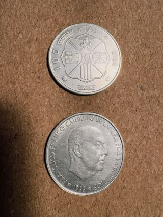 Moneda 100 Pesetas 1966 Plata
