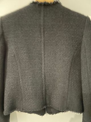 Chaqueta estilo Chanel Mango Negra Talla M