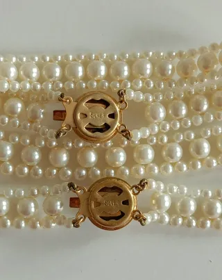 Conjunto Vintage Perlas Collar y Pulsera
