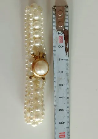 Conjunto Vintage Perlas Collar y Pulsera