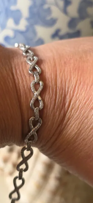 Pulsera de plata infinito circonitas