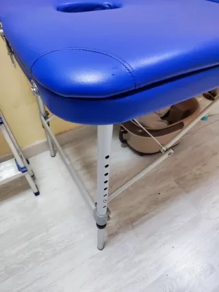 Camilla plegable azul