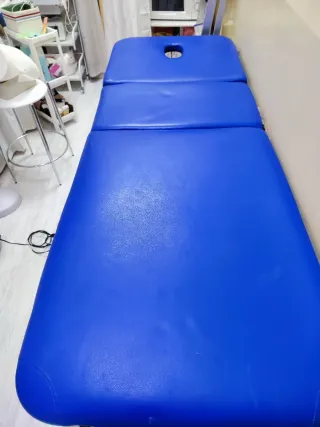 Camilla plegable azul