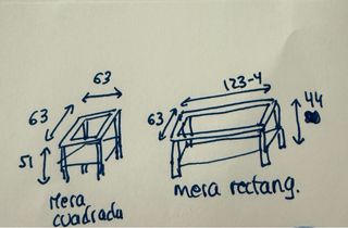 Conjunto 2 mesas y librería bajas