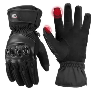 KEMIMOTO Guantes Moto Invierno Negros