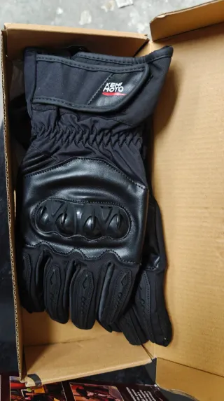 KEMIMOTO Guantes Moto Invierno Negros
