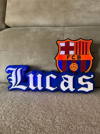 Lámpara personalizada FCB Lucas 3D