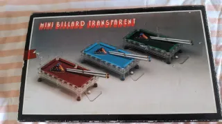 Mini mesa de billar transparente