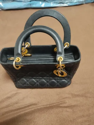 Borsa Pelle Christian Dior Nera