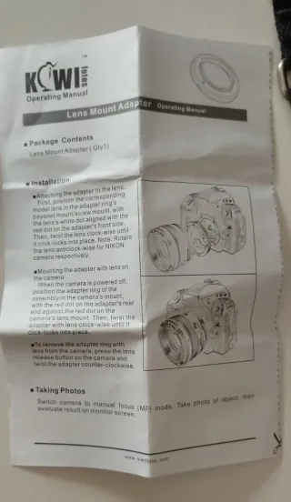 Adaptador Kiwi LMA-NK(G)-EOS AP41018