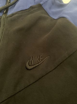 Sudadera Nike Cremallera Azul y Negra Talla S