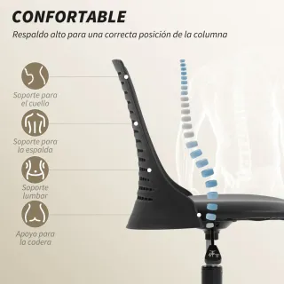 Silla de Oficina Giratoria Negra