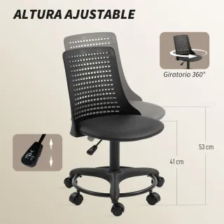 Silla de Oficina Giratoria Negra