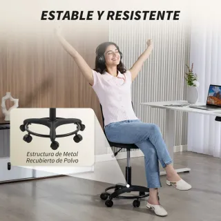 Silla de Oficina Giratoria Negra