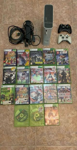 Xbox 360 Consola + 2 Mandos + Juegos