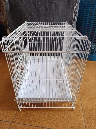 Jaula Pájaros 40cm Blanca