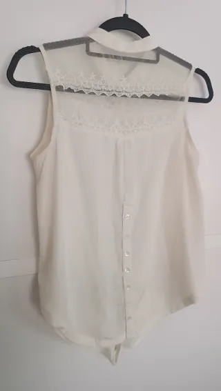Blusa SUITEBLANCO encaje blanco Talla S