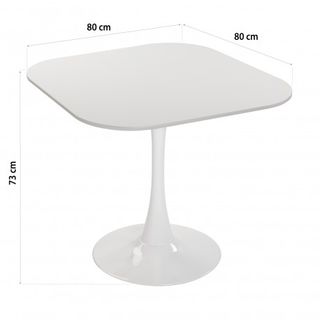 Mesa Cloe Blanca 80x80x73 cm