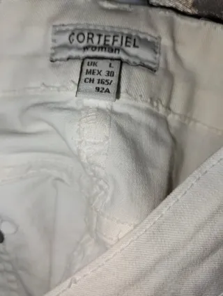 Falda vaquera blanca Cortefiel mujer