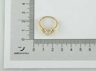 anillo oro 18k con piedra con circonita t. 10 (15,92 mm)