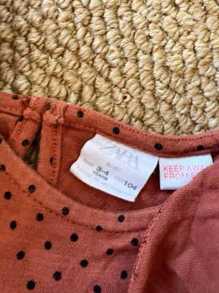 Vestido Zara Topitos Talla 3-4