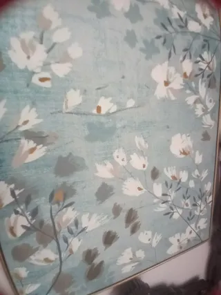 Quadro Maison du Monde floreale blu e oro/bianco