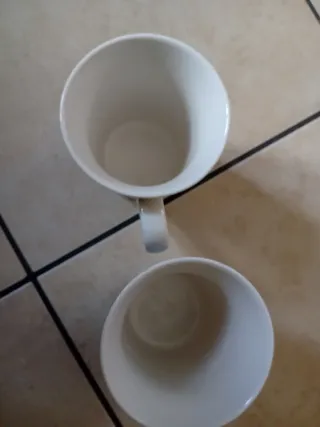 Set 2 Tazze Just Porcellana Blu Bianco